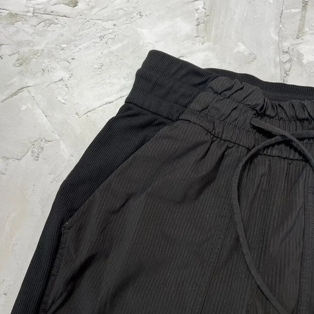 Lululemon High Rise Travel Joggers Size 2 Black Swift Woven Pull On Pants